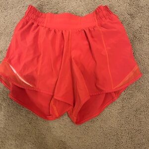 Lululemon Red Athletic Shorts